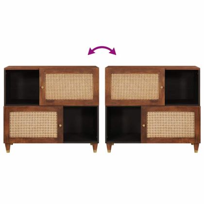 Служебен шкаф Кафяво 80 x 33,5 x 75 см Солидно мангово дърво