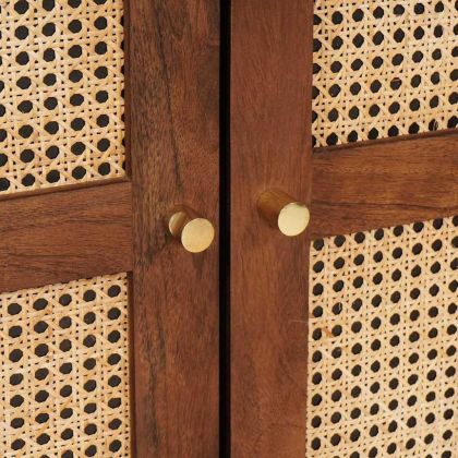 Висок шкаф Кафяво 60 x 33,5 x 100 см Солидно мангово дърво