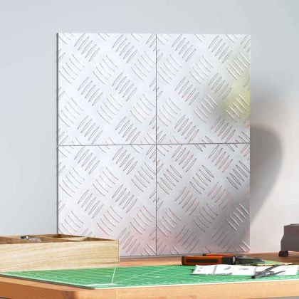 Шахматни плочи 4 pcs Сребрист 20 x 20 cm Алуминий