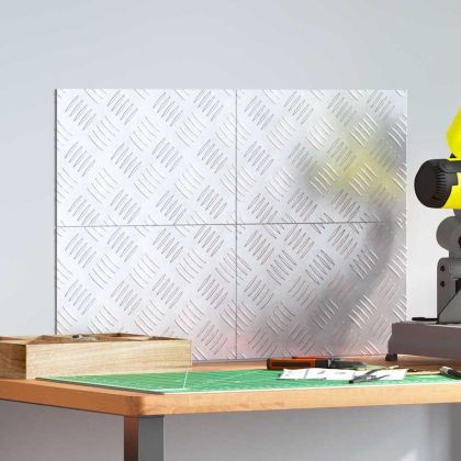 Шахматни плочи 4 pcs Сребрист 30 x 20 cm Алуминий