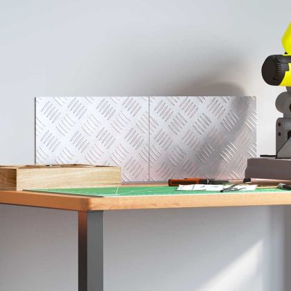 Шахматни плочи 2 pcs Сребрист 30 x 20 cm Алуминий