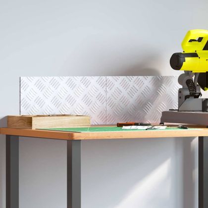 Шахматни плочи 2 pcs Сребрист 40 x 20 cm Алуминий