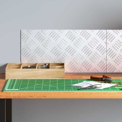 Шахматни плочи 2 pcs Сребрист 40 x 20 cm Алуминий