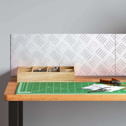 Шахматни плочи 2 pcs Сребрист 50 x 20 cm Алуминий