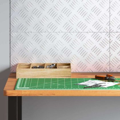 Шахматни плочи 4 pcs Сребрист 50 x 20 cm Алуминий