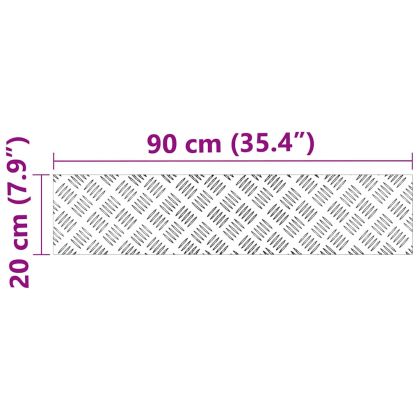 Шахматни плочи 4 pcs Сребрист 90 x 20 cm Алуминий