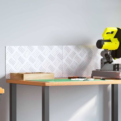 Шахматни плочи 2 pcs Сребрист 50 x 25 cm Алуминий