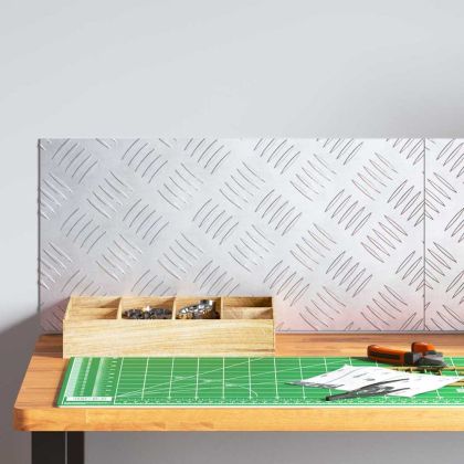 Шахматни плочи 2 pcs Сребрист 50 x 25 cm Алуминий