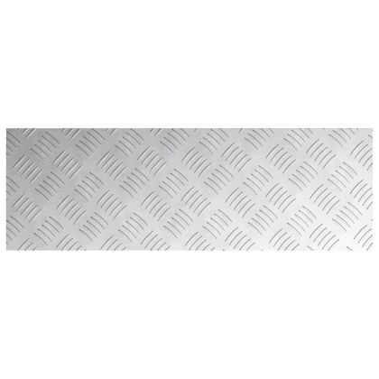 Шахматни плочи 4 pcs Сребрист 75 x 25 см Алуминий