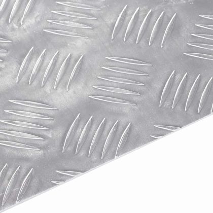 Шахматни плочи 4 pcs Сребрист 75 x 25 см Алуминий