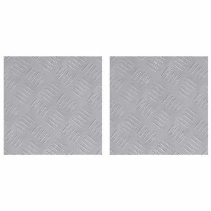 Шахматни плочи 2 pcs Сребрист 30 x 30 cm Алуминий
