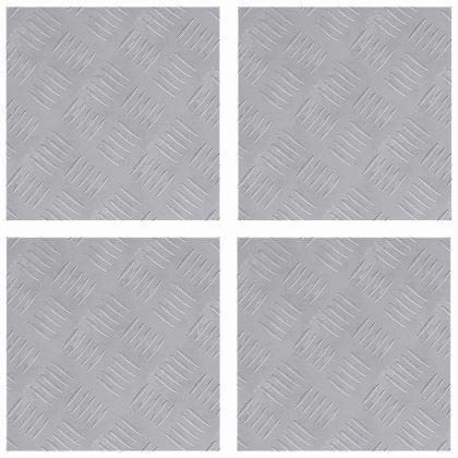 Шахматни плочи 4 pcs Сребрист 30 x 30 cm Алуминий