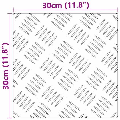 Шахматни плочи 4 pcs Сребрист 30 x 30 cm Алуминий