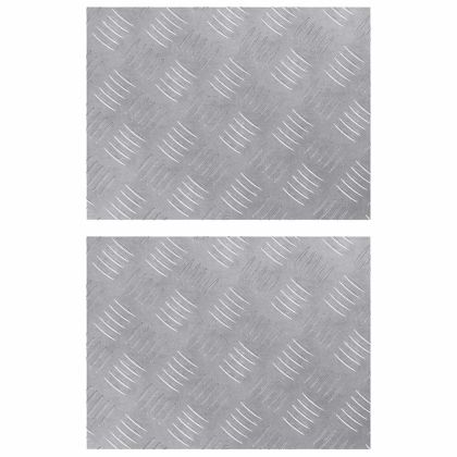 Шахматни плочи 2 pcs Сребрист 40 x 30 cm Алуминий