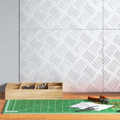 Стъпало Правоъгълна 4 pcs Сребрист 40 x 30 cm Алуминий