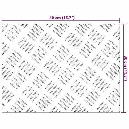 Стъпало Правоъгълна 4 pcs Сребрист 40 x 30 cm Алуминий