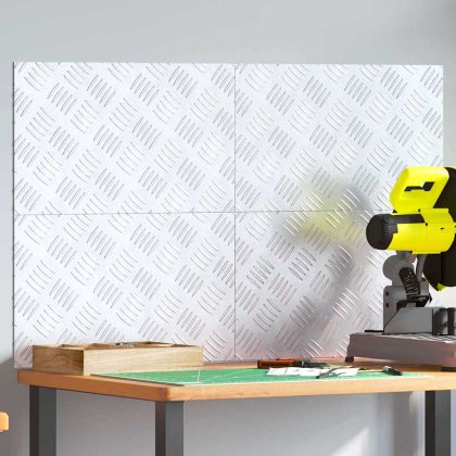 Шахматни плочи 4 pcs Сребрист 50 x 30 cm Алуминий