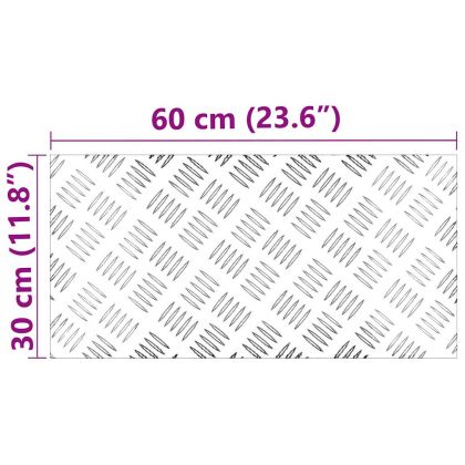 Шахматни плочи 4 pcs Сребрист 60 x 30 cm Алуминий