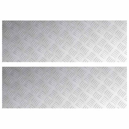 Шахматни плочи 2 pcs Сребрист 90 x 30 cm Алуминий