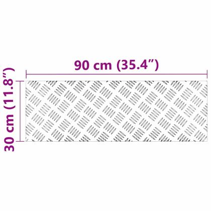 Шахматни плочи 4 pcs Сребрист 90 x 30 cm Алуминий