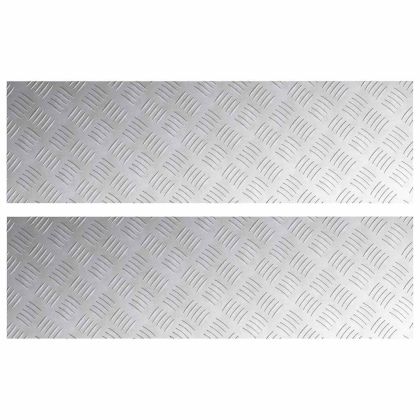 Шахматни плочи 2 pcs Сребрист 100 x 30 cm Алуминий