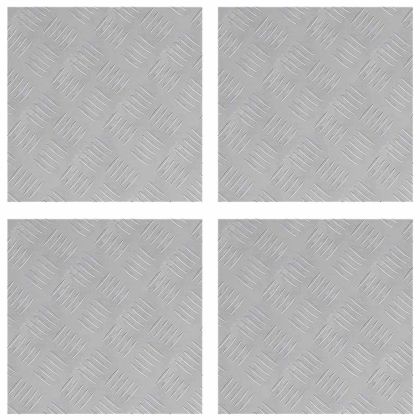 Шахматни плочи 4 pcs Сребрист 40 x 40 cm Алуминий