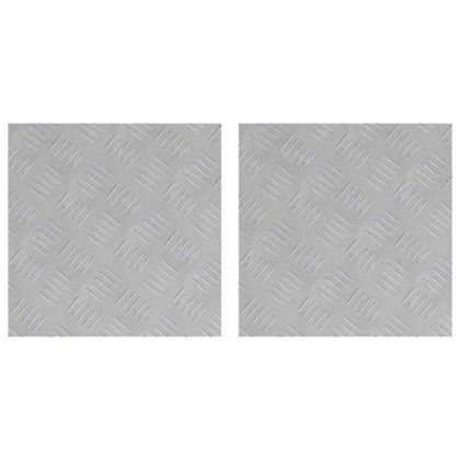 Шахматни плочи 2 pcs Сребрист 40 x 40 cm Алуминий