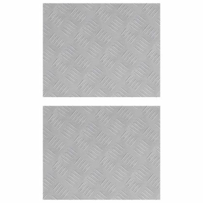 Шахматни плочи 2 pcs Сребрист 50 x 40 cm Алуминий