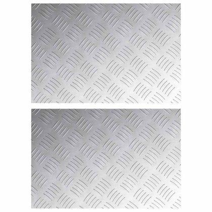 Шахматни плочи 2 pcs Сребрист 60 x 40 cm Алуминий