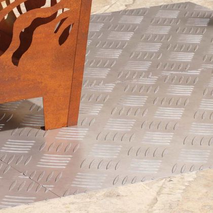 Шахматни плочи 4 pcs Сребрист 70 x 40 cm Алуминий