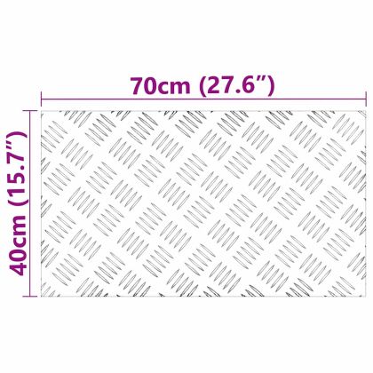 Шахматни плочи 4 pcs Сребрист 70 x 40 cm Алуминий