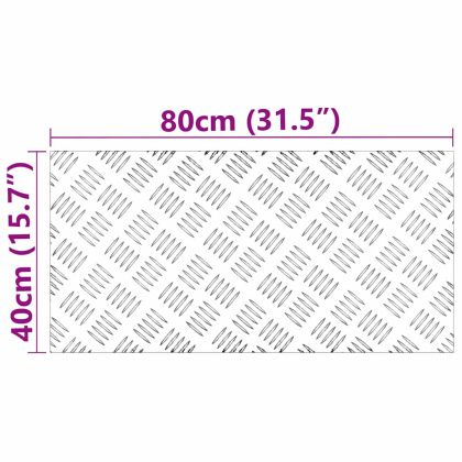 Шахматни плочи 4 pcs Сребрист 80 x 40 cm Алуминий