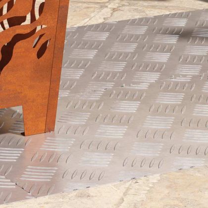 Шахматни плочи 4 pcs Сребрист 100 x 40 cm Алуминий