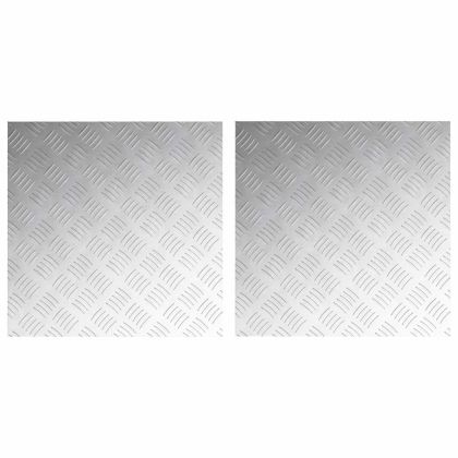 Шахматни плочи 2 pcs Сребрист 50 x 50 cm Алуминий