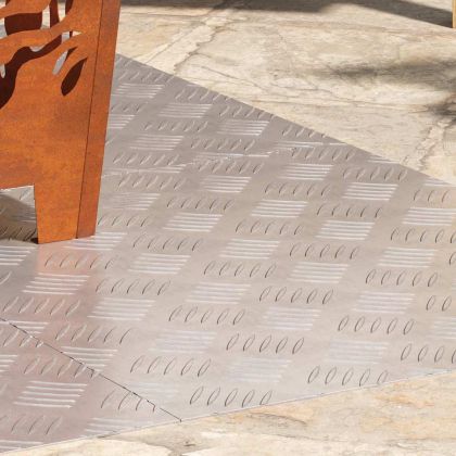 Шахматни плочи 4 pcs Сребрист 60 x 50 cm Алуминий