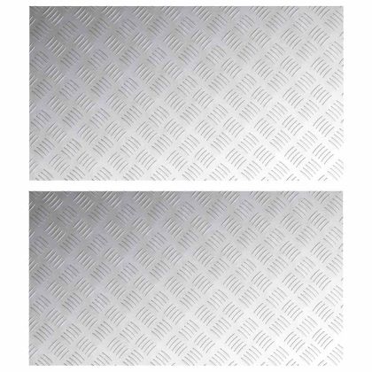 Шахматни плочи 2 pcs Сребрист 90 x 50 cm Алуминий