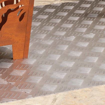 Шахматни плочи 4 pcs Сребрист 100 x 50 cm Алуминий