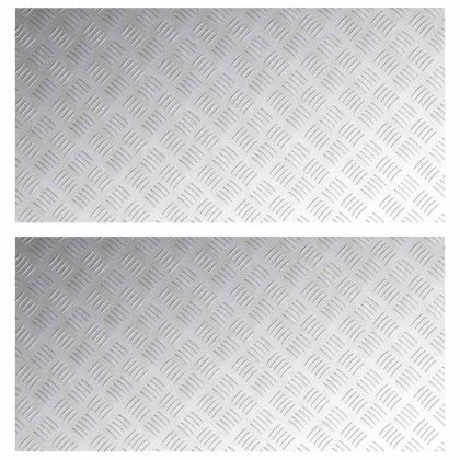 Шахматни плочи 2 pcs Сребрист 100 x 50 cm Алуминий