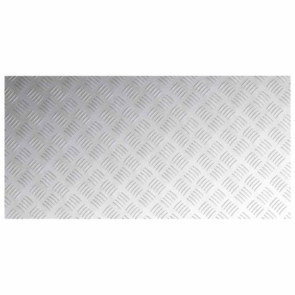 Шахматни плочи 4 pcs Сребрист 100 x 50 cm Алуминий