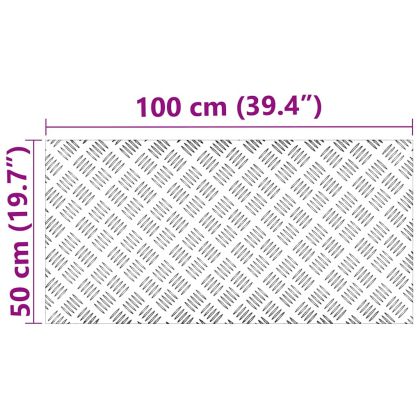 Шахматни плочи 4 pcs Сребрист 100 x 50 cm Алуминий