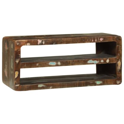 ТВ шкаф с рафт 80 x 32 x 36 см Масивна регенерирана дървесина