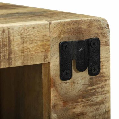 Модул за телевизор 2 pcs Кафяво Грубо мангово дърво масив