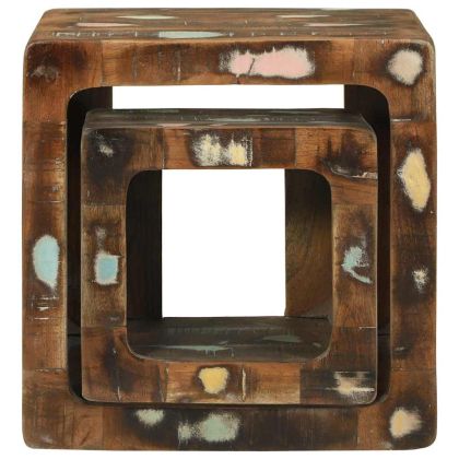 Модул за телевизор 2 pcs Многоцветен регенерирано дърво масив