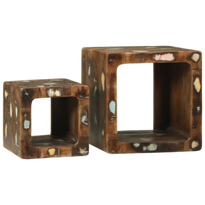 Модул за телевизор 2 pcs Многоцветен регенерирано дърво масив