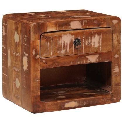 Стенен шкаф за нощно шкафче с рафт Многоцветен 40 x 30 x 36 см