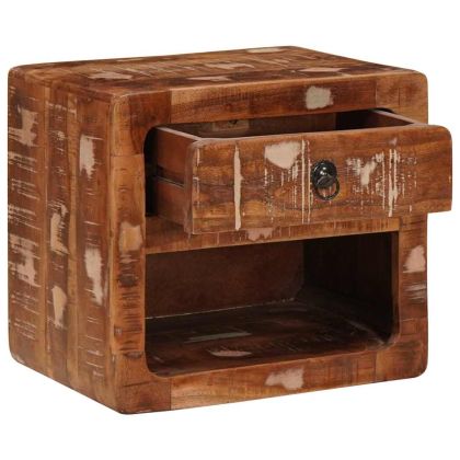 Стенен шкаф за нощно шкафче с рафт Многоцветен 40 x 30 x 36 см