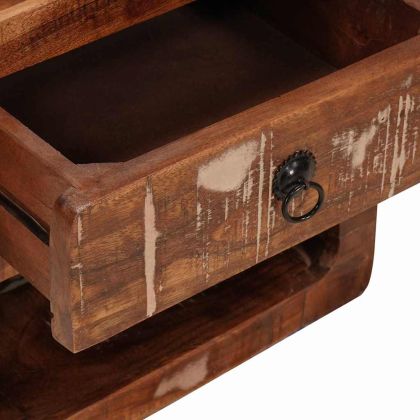 Стенен шкаф за нощно шкафче с рафт Многоцветен 40 x 30 x 36 см