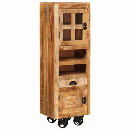 Висок шкаф Кафяво 40 x 30 x 120,5 см мангово дърво масив