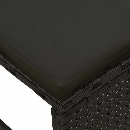 Градински Софа Комплект 6 pcs Черно полиратан