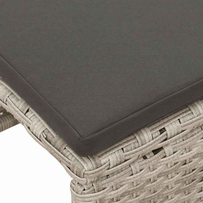 Градински Софа Комплект 6 pcs Светлосиво и тъмносиво полиратан